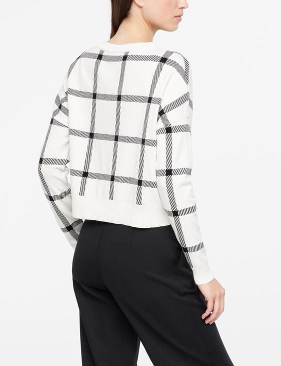 Plaid 2025 cropped sweater