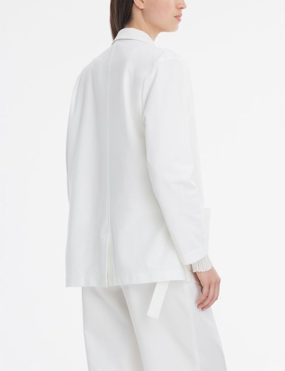 White modal cotton jersey jacket by Sarah Pacini