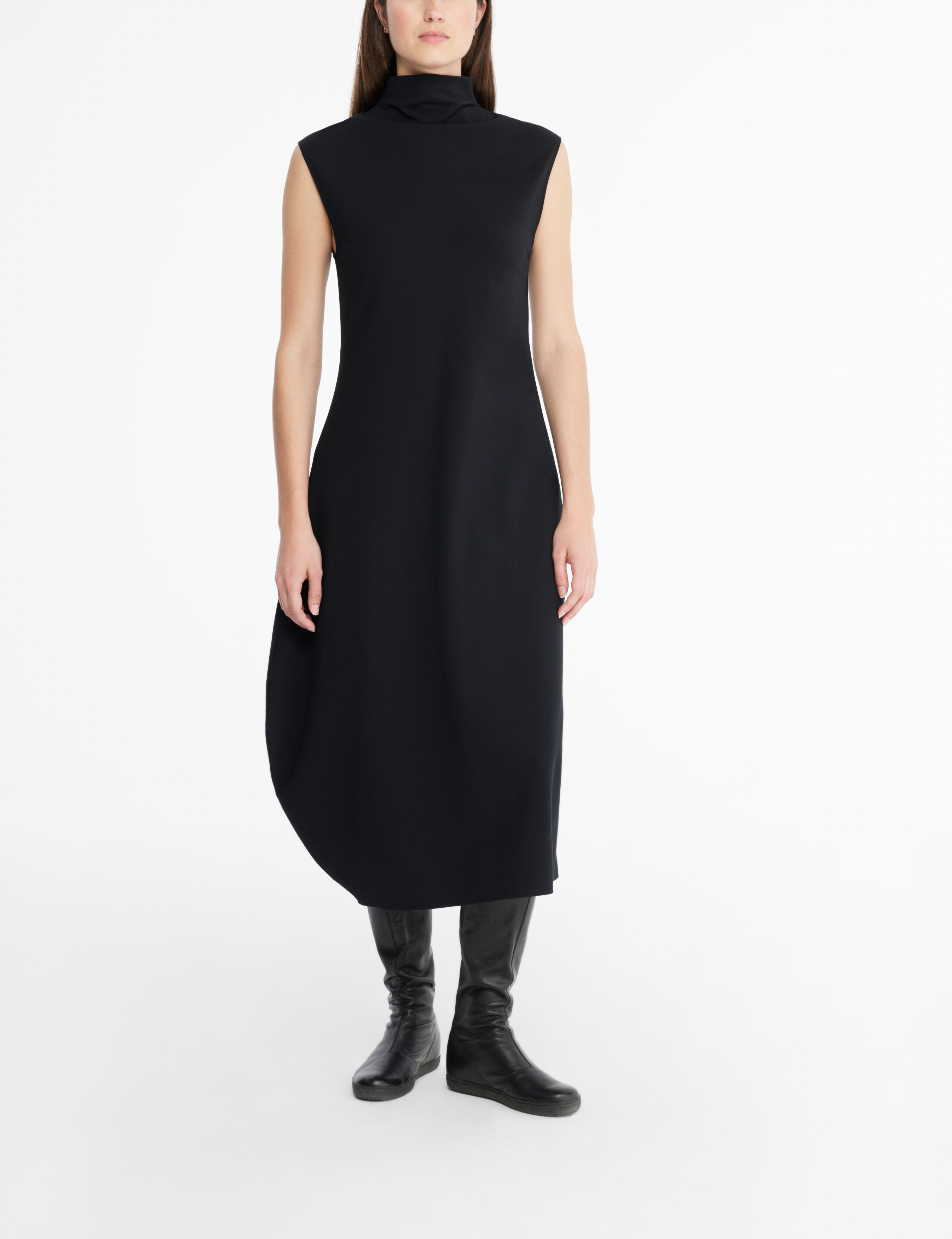 Black wrap dress - techno fabric by Sarah Pacini