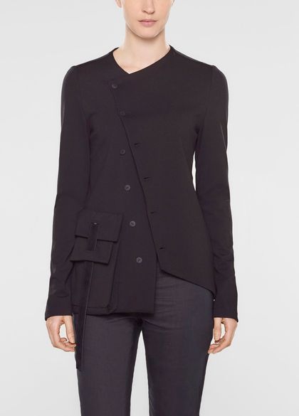 Sarah Pacini Long fitted assymetrical style jacket