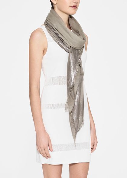 Sarah Pacini SCARF WITH SHIMMERING EDGES