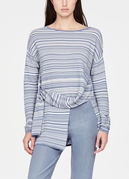 Sarah Pacini Asymmetric sweater - stripes