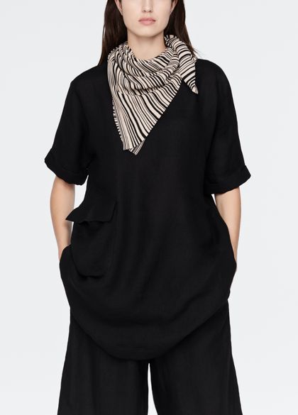Sarah Pacini Mako cotton scarf - stripes