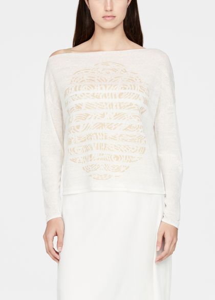 Sarah Pacini Linen sweater - asymmetric