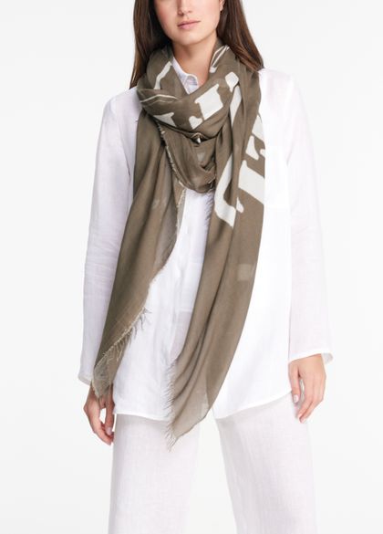 Sarah Pacini Modal-silk scarf - confidential