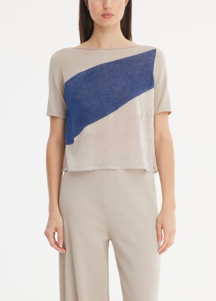 Sarah Pacini Sweater - asymmetric stripes