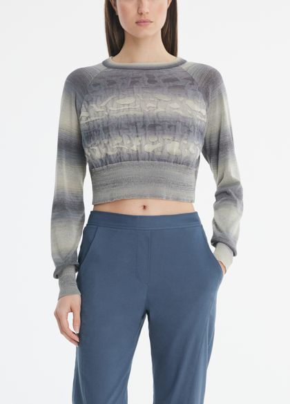 Sarah Pacini Cropped sweater - jeweled jacquard