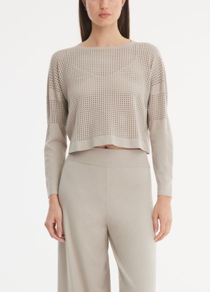 Sarah Pacini Cropped sweater - openwork