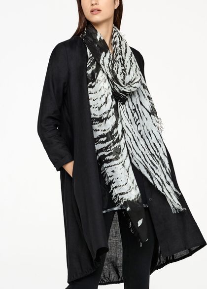 Sarah Pacini Modal-silk scarf - prints
