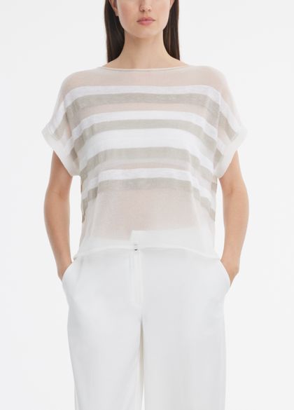 Sarah Pacini Transparenter pullover - gestreift