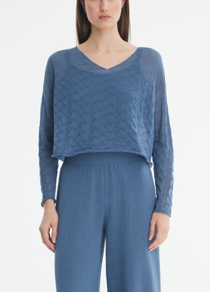 Sarah Pacini Kurzer pullover - 3d-strick
