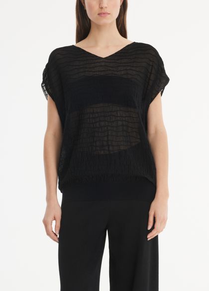 Sarah Pacini V-neck sweater - zen jacquard