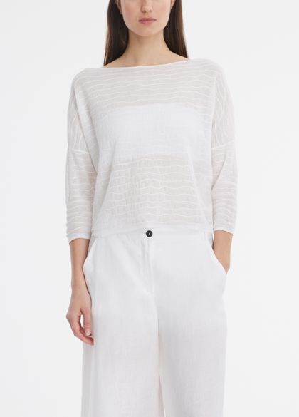 Sarah Pacini Cropped sweater - zen jacquard
