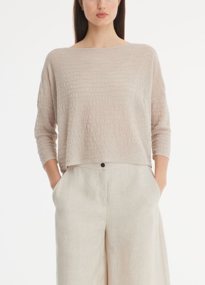 Sarah Pacini Cropped sweater - zen jacquard