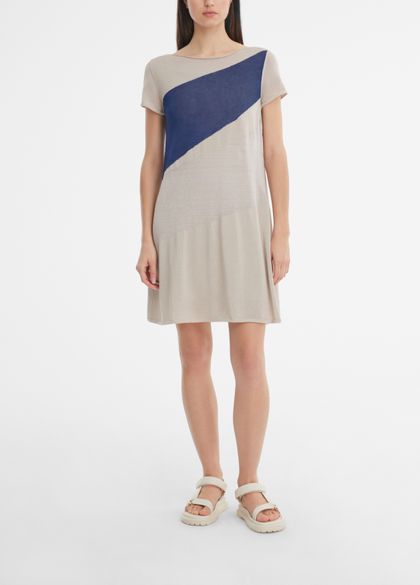 Sarah Pacini Knit dress - asymmetric stripes
