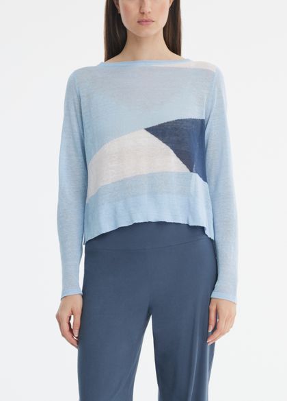 Sarah Pacini Patchwork sweater - cropped