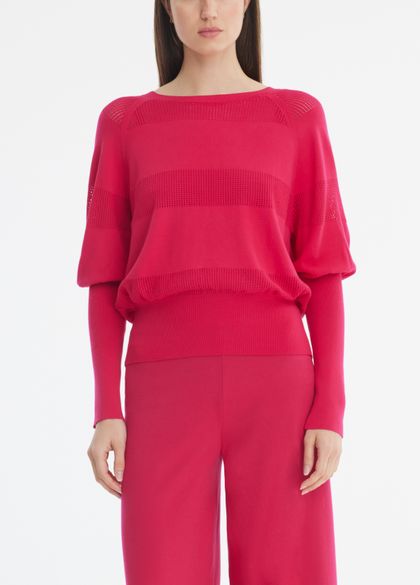 Sarah Pacini Sweater - tone-on-tone stripes