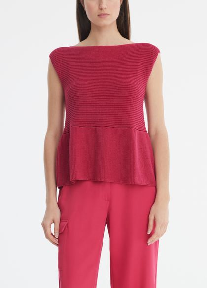 Sarah Pacini Mako cotton sweater - sleeveless